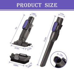 Vacuum Crevice Tool Brush 9.44 x 5.90 x 2.55 inch, 2-in-1 brush + Slit