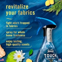 Touch Fabric Spray Ocean & Mountain Scent, 16.9 oz, Set of 2 Bottles, Freshener
