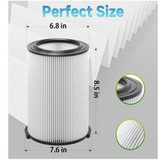RIDGID VF4000 Filter Set – 2 VF4000 Filters & 4 VF3502 Bags for 5 Gallon Vacuums