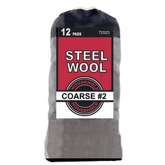 12 Pieces Household Steel Wool, Coarse Grade #2