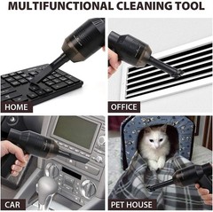 Honlibey New Cordless Mini Computer Vacuum, Portable Black-brushed Motor