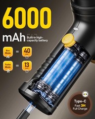 Handheld Vacuum Cleaner 21000Pa Suction with Brushless Motor, 4-in-1 Portable Mi