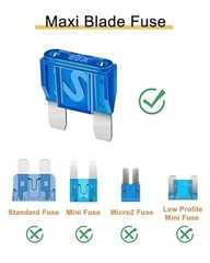 10pcs 60A Maxi Blade Fuses, 60AMP Automotive Fuse for Car, Truck, R Model: 60A