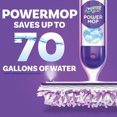 Swiffer PowerMop Multi-Surface Mop Kit for Floor 1 Kit, Purple and White