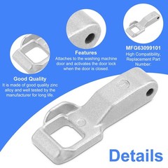Washer Door Lock Strike, Washing Machine Latch Replacement M, silver