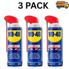 WD-40 Multi Use Lubricant Spray 12 oz Smart Straw 2 Way Formula Pack of 3