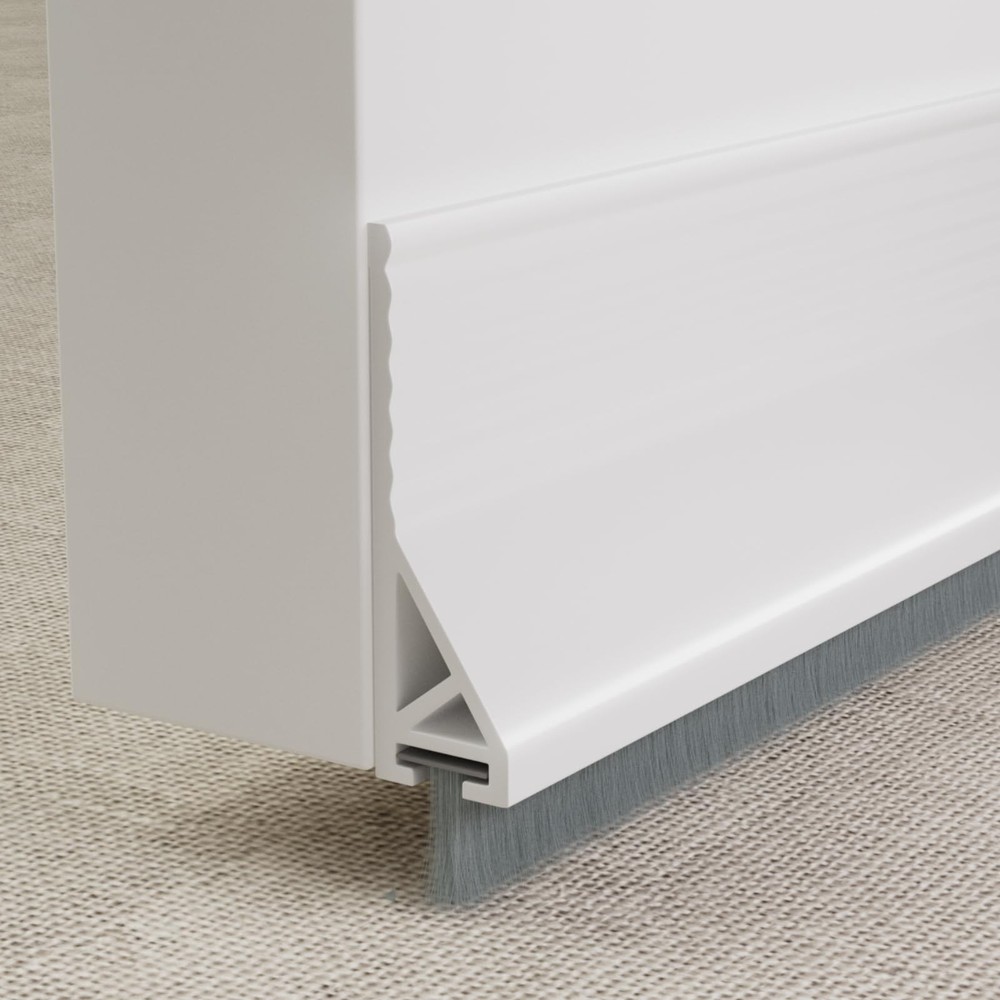 KNEELISA 39”X 1 Pack Rubber Door Sweep Bottom Exterior & 1 Pack, White