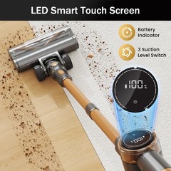 NuYupo Cordless Vacuum Cleaner, 10-in-1 Lightweight Stick with Gold