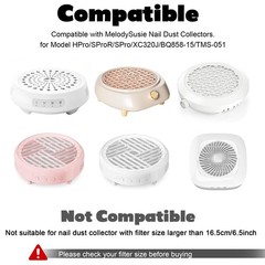 200 Pcs White Nail Dust Collector Filter Paper 7.87 x 7.87 Inch