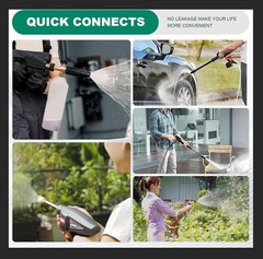 Jewheg 2025 upgraded version，Pressure Washer Quick 14mm, Stainless Steel