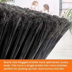 Treelen 4 Pk Soft Bristle Push Brooms For Sweeping Indoor/Outdoor Heavy Duty