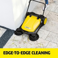 S 4 Twin Push Sweeper: Clean Outdoor Spaces 5X Faster – 5.25 Gallon Capacity