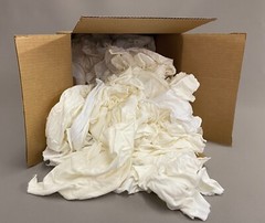 Cottonall White Knit Blend Knitted Wiping Cloths 5lb Box Rags