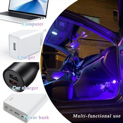 2 PCS USB Star Projector Night Light, Sound-Activated Adjustable Color: 2 PCS