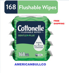 Cottonelle GentlePlus Flushable Wet Wipes with Aloe & Vitamin E, Adult Wet Wipes