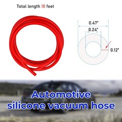 Sylvil Silicone Vacuum Tubing Hose, 10 Ft 1/4″ (6mm) Inner Diameter High Red
