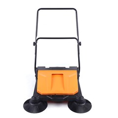 26″ Industrial Floor Twin Sweeper,Dual Side Brooms,Walk-Behind Outdoor & Indoor