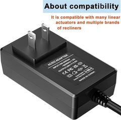 AWINLI Recliner Power Supply Transformer,29V 2A Massage power adapter, Black