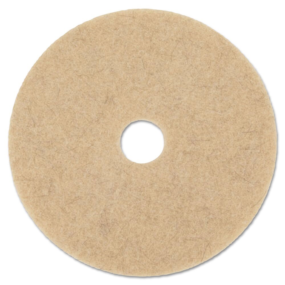 Boardwalk 4019NHE 19 in. Nat. Hog Hair Burnishing Floor Pads – Beige (5/CT) New