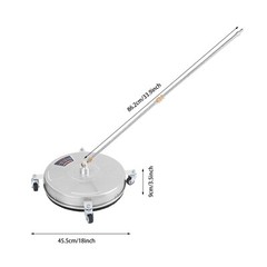 Stainless Steel Round Surface Cleaner with 2 Nozzles, 5000 PSI Power