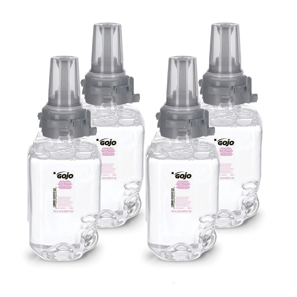 GOJO 871104 700 mL Clear & Mild Foam Handwash Refill – Fragrance-Free (4/CT) New