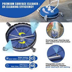 MEKOH Pressure Washer Surface Cleaner 20”, 4500PSI Power Serenity