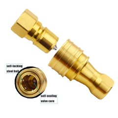 1/4″ Brass Quick Disconnect Coupler Set Carpet Cleaning Extractor Wand & Hose