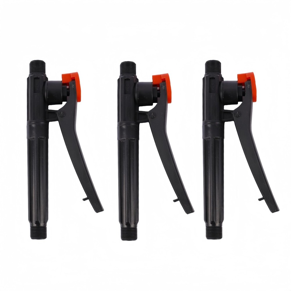 3 Pcs Pump Action Pressure Sprayer Handle, Backpack Parts Black