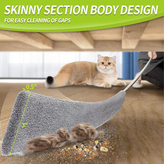 Skinny Duster with Extension Pole for under Furniture, under Appliance Cleaning