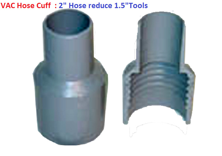 VACUUM HOSE CUFF reducer adapter connector 2″ reduce 1.5″Tools gray carpet Clean