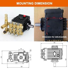 PRESSURE WASHER PUMP 4GPM 3600 PSI 24MM SOLID RIGHT SHAFT for GENERAL