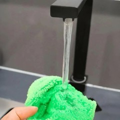 12-Pack Reusable Coral Fleece Mop Pads Washable Wet Mopping Cloths and Green