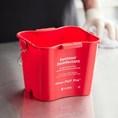 San Jamar KPP97RD Kleen-Pail Pro Sanitizing Bucket – Red – 3 Qt – Pack of 3