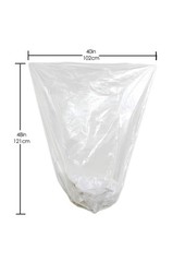 TYPLASTICS 40-45 Gallon Clear Trash Can Liners 40″x48″ – High Density Garbage Ba
