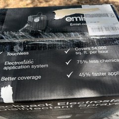 EMist EM360 Electrostatic Cordless Backpack Disinfectant Sprayer – 1 Gal *NEW*