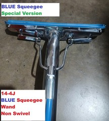 14″ 4J S-BEND Hard Surface Tile & Grout BLU 1 layer Squeegee WAND Floor Scrubber