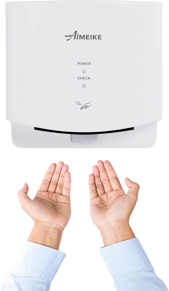 Automatic Commercial Hand Dryer, 110V 1300W High Speed Wall Mounted Hand Dryer f