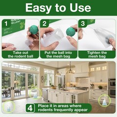 Mouse Rodent Repellent,25 Pack Peppermint Oil Traps for Rat 25, Green