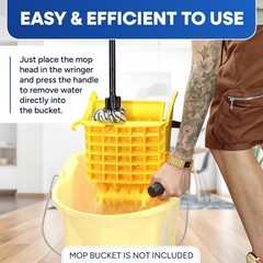Plastic Prince Mop Wringer Only Side Press Only, Yellow
