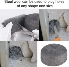 Steel Wool for Mice Control – |15ft (150g)| – Steel Wool 0000 Fill Fabric Fine W