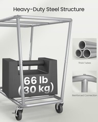 Laundry Basket with Wheels, 2-Section Laundry Sorter, 50.2 Gallons (190 L)