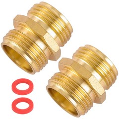 Sanpaint Garden Hose Connector, Male Double Male(2 Pack), Pack)