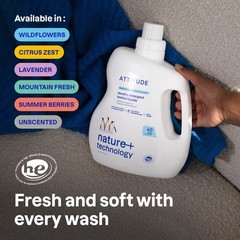ATTITUDE Liquid Laundry Detergent, EWG Verified, HE 67.6 Fl Oz (Pack of 1)