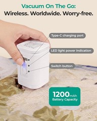 Vacuum Bags for Travel with Rechargeable Air Pump, Portable Space Saver Bags for