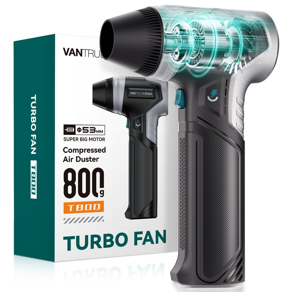 Vantrue T800 Cordless Air Duster 800g 3-Gear Electric Blower for Keyboard PC Car