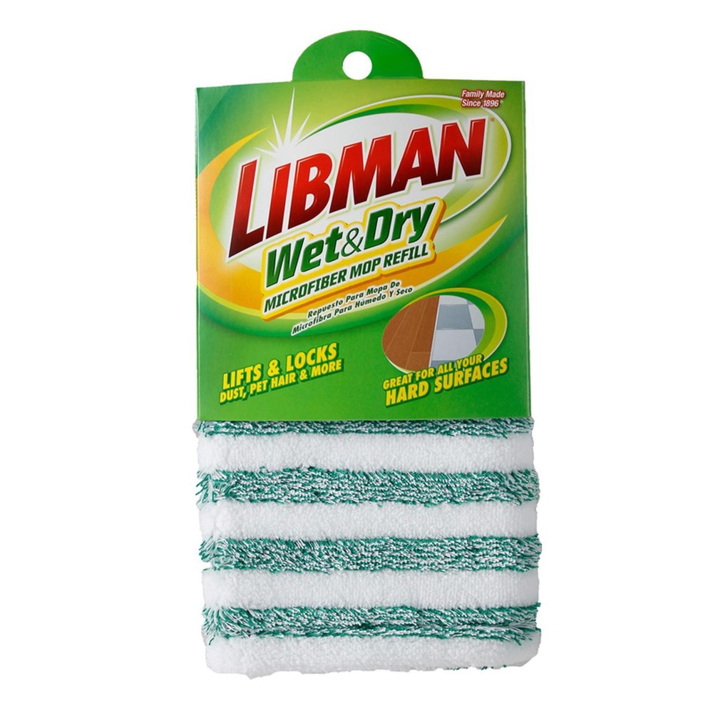 Libman 119 Green Machine Washable Pad Microfiber Mop Refill 18 in. (Pack of 6)
