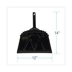 Boardwalk 04212EA 12″ Wide Metal Dust Pan w/ 2″ Handle – Black New