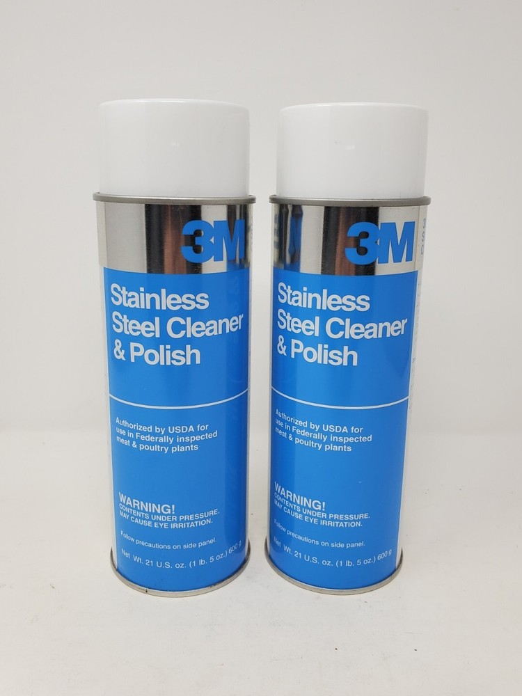 3m (2) 14002 Stainless Steel Cleaner and Polish, 21 oz.
