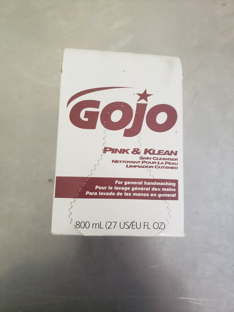 Two GOJO Pink and Klean Skin Cleanser,800 ml Bag-In-Box Refill Bottle, 2 Refills