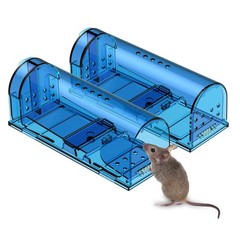 Humane Mouse Trap Reusable! [2-Pack] – Catch and Release No-Kill 2 Pack, Blue